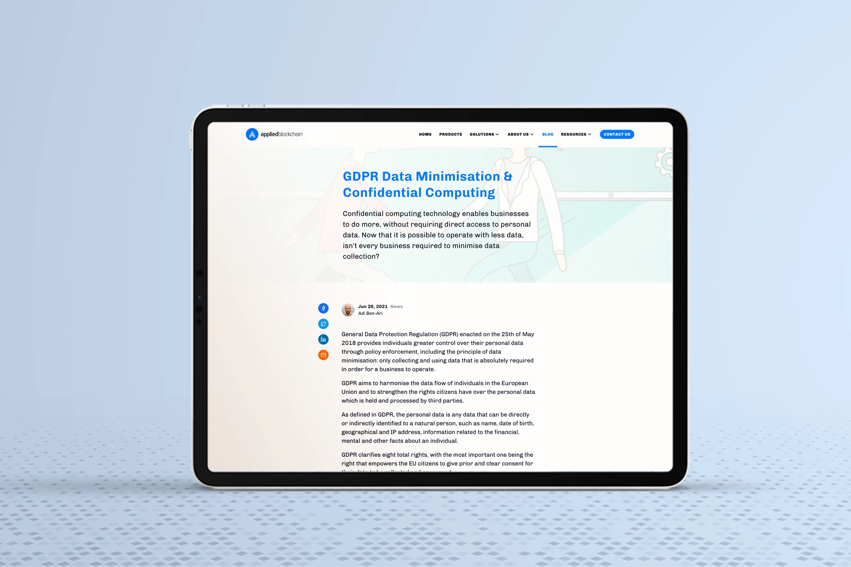 Applied Blockchain post template